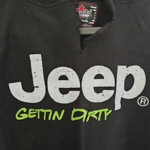 Jeep Black and Green Men's Hoodie